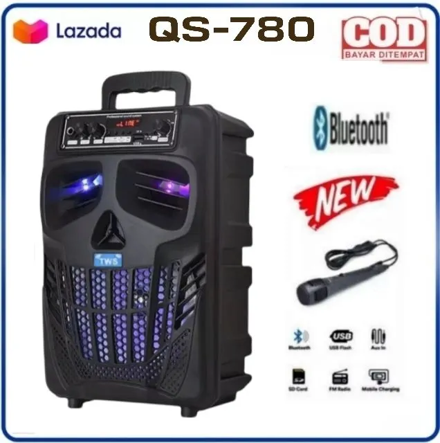 Speaker Aktif Bluetooth Karoake Kimiso 7801 Ukuran 8in Music Subwoofer aktif Salon Ukuran Besar