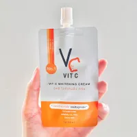 ส่งฟรี!! ( แบบซอง ) วิตซีน้องฉัตร VC Vit C วีซี วิตซีซอง ครีมวิตซีน้องฉัตร วิตซีครีมรัชชา