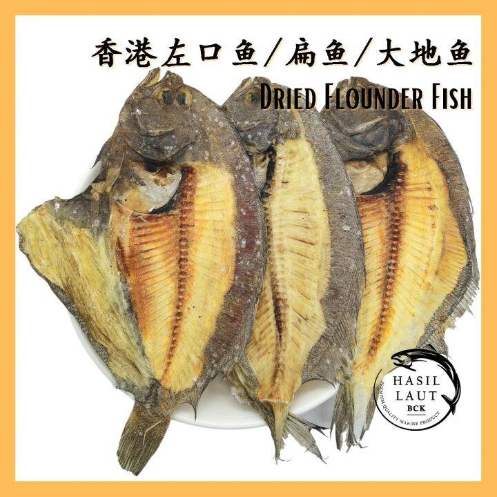 Dried Flounder Fish 香港左口鱼/扁鱼/大地鱼 (100g) Lazada