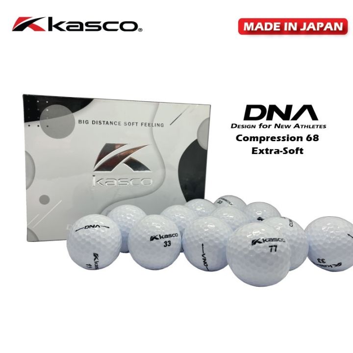 ซื้อ-1โหล-แถมฟรี-1โหล-kasco-ลูกกอล์ฟ-รุ่นdna-made-in-japan-ลูก-2ชั้น-นุ่มพิเศษ-dna-golf-ball-extra-soft-ball-buy-1-get-1-free