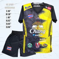 เสื้อกีฬาพิมลาย+กางเกงธงชาติ ผู้หญิงผู้ชายสบาย HD 01 ลายช้างสินค้าพร้อมส่ง