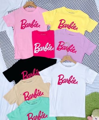 เสื้อยืด คอกลม ลาย Barbie ฟรีไซส์