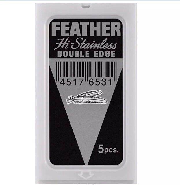 feather-ใบมีดโกนสแตนเลส-ตราขนนก-2คม-100ใบมีด