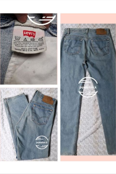 กางเกงยีนส์-levis-501-0115-ขนาดรอบเอว-34-นิ้ว-ความยาวกางเกง-32-นิ้ว-made-in-u-s-a-wpl-423-เนื้อผ้าคุณภาพดี-cotton-original