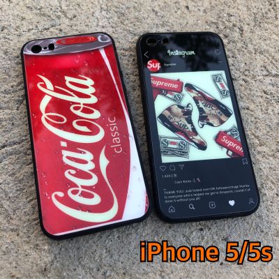 เคส iPhone 5/5s เคสขอบยาง หลังเงา ไม่กัดขอบ Case Pepsi Coke iG