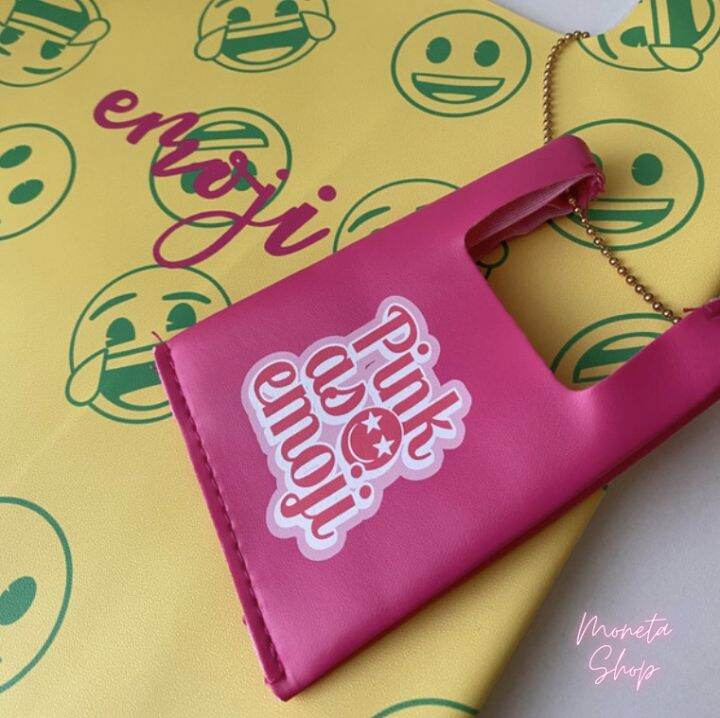 พร้อมส่งจากไทย-moneta-emoji-shopping-bag-กระเป๋าช้อปปิ้ง-มาพร้อมกระเป๋าใบจิ๋ว-กระเป๋าถือ-กระเป๋าใส่ไอแพด-กระเป๋าใส่โน้ตบุ้ค-วัสดุอย่างดี-ใส่ของหนักไม่เสียทรง