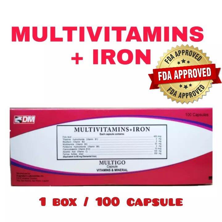 Multivitamins plus iron 100caps Lazada PH