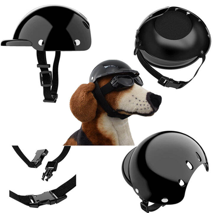 Pet Helmet Head Protection Cat and Dog Helmet and Goggles Adjustable ...