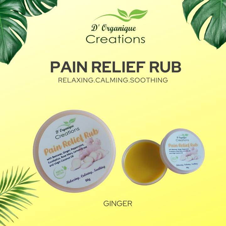 Pain Relief Rub with Essential Oil 50g(GINGER SCENT) for Headache