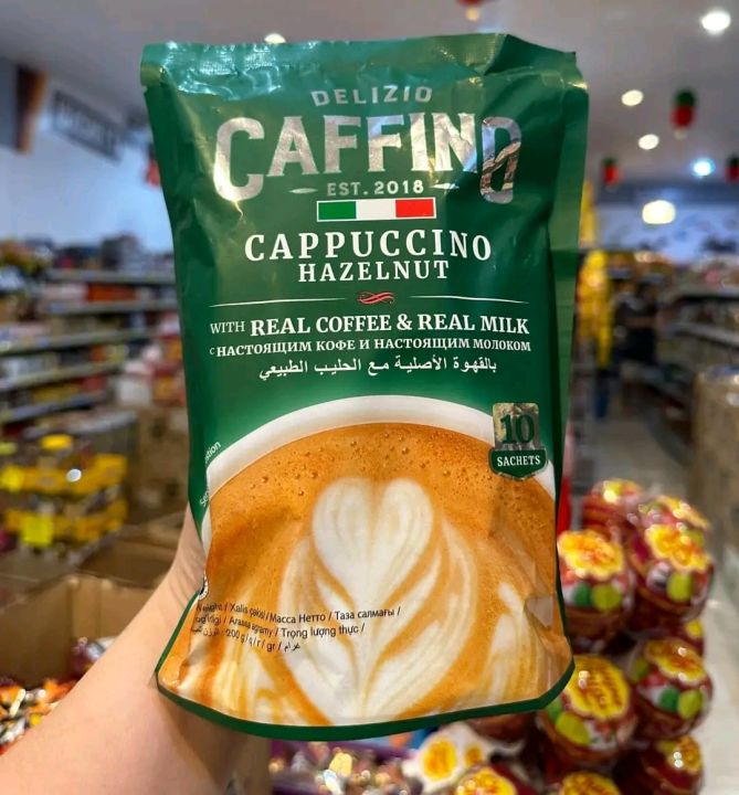 Delizio Caffino Cappuccino Mocha Hazelnut 200g 10packs | Lazada PH