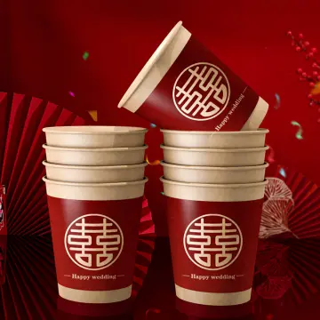 50pcs/set 450ml Red Disposable Plastic Cup Party Cup Bar Restaurant  Supplies Household Items Suppli