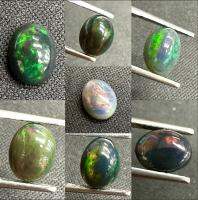 ขาย!! โอปอล์ดำ หินธรรมชาติ100% ไม่ไหม้ Black opal 100% natural gemstone, no treatment