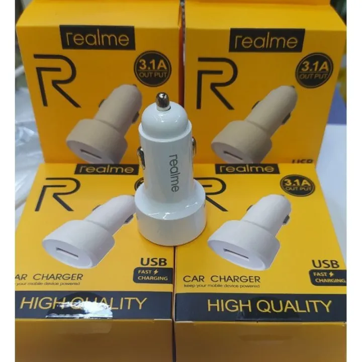 REALME CAR ORIGINAL Fast CHARGER 3.1A Lazada PH
