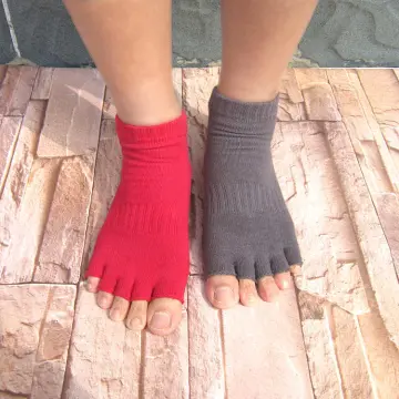 Five Toe Pivot Barre Yoga Socks Women Cotton Dot Silicone Non-slip Grip  Pilates Socks