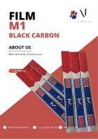 ฟิล์มกรองแสงรถยนต์ ฟิล์มกรองแสงอาคาร Film M1 Black carbon ฟิล์มดำกันรอย(ยกม้วน)  500 ตรฟ  (กว้าง 1.52 M ยาว 30 M หนา 1.8 mill)