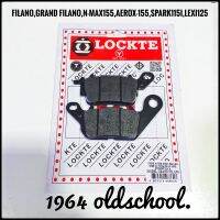 ผ้าเบรคหน้า "Lockte" สำหรับ Filano,Grand Filano,N-Max155,Aerox-155,Spark115i,Lexi125,Finn,GT125,Q-Bix,Fino125i