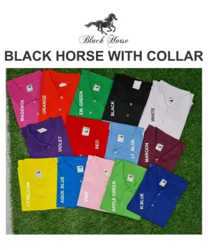 Black horse sale polo shirt