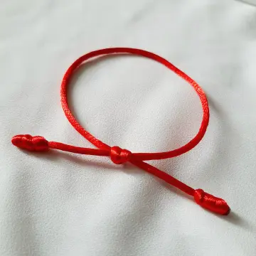 Sterling Silver Tibetan Love Tube Bead Bracelet on Red Cord - Me&Ro