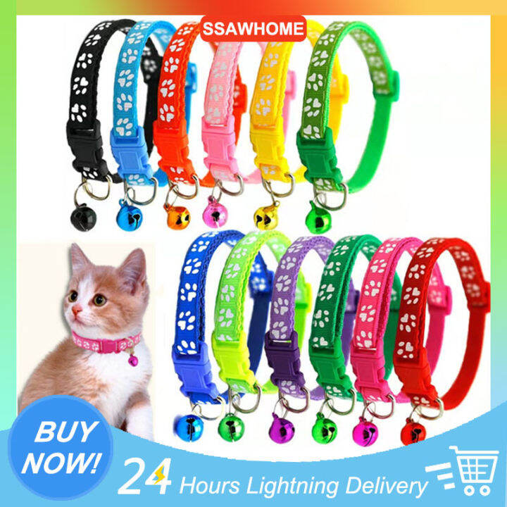 Pet Collar Cat And Dog Collar Safety Buckle Dog Claw Collar With Bell