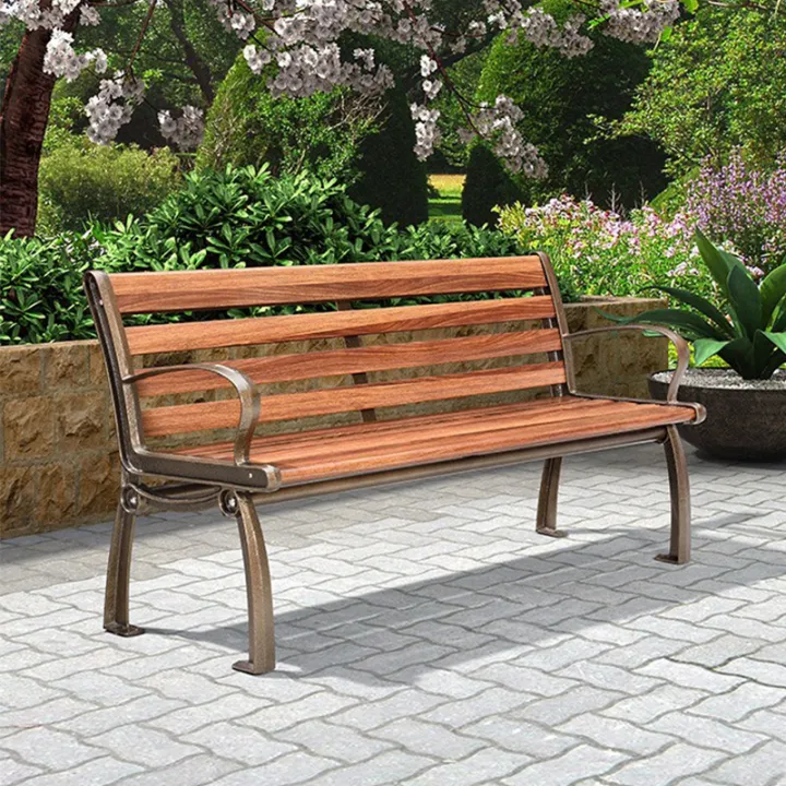 Purple Leaf Park Chair Outdoor Bench Courtyard Bench Wood Preservative