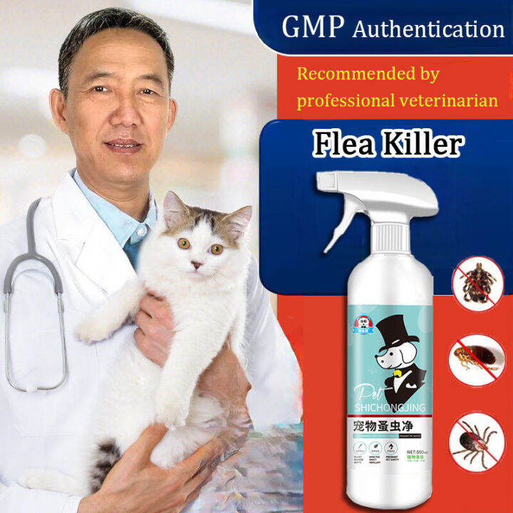 500Ml Ubat Kutu Kucing Pet Flea Spray Tick And Flea Killer Universal