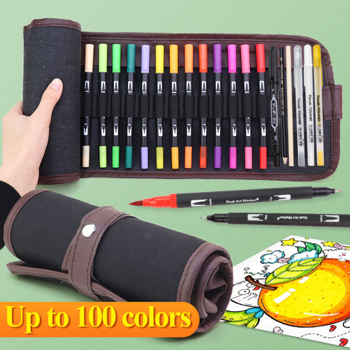 120/80/60 Colors Soft Hair Note Pen Set Sketch Brush Marker