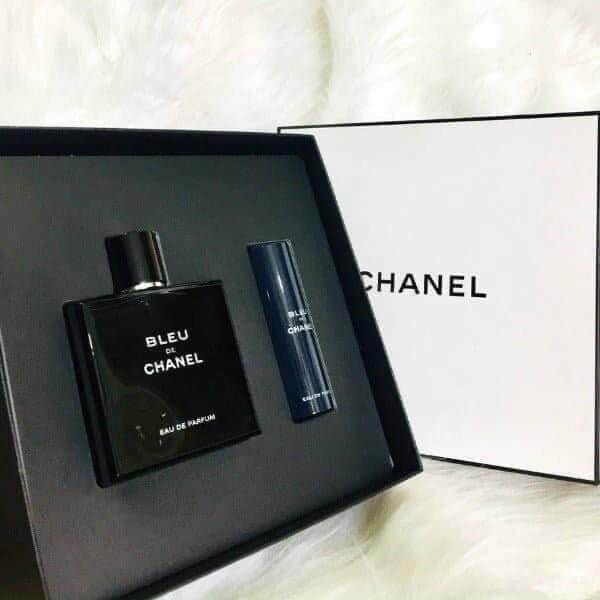 Set Bleu De Chanel EDP Chữ Trắng ( 1 NH 100ml + 1 NH 20ml): 