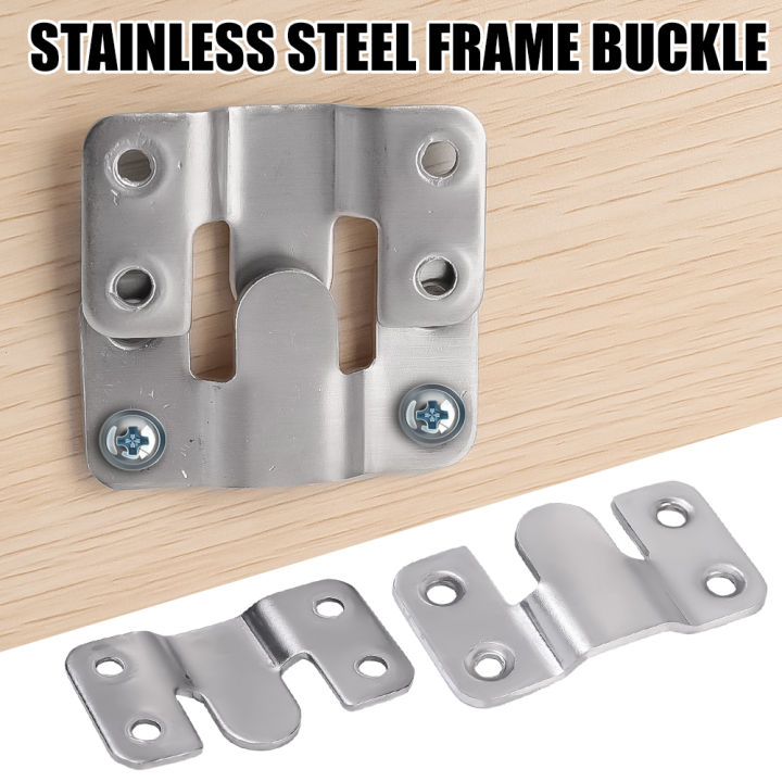 1Pair Stainless Steel Interlock Hanging Buckle Flush Mount Bracket ...