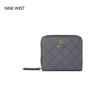 NINE WEST BAG grey, long strap, zippered, small, chain, crossbody | eBay