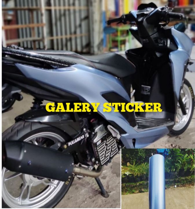 Stiker Scotlet Motor Warna Sky Blue Candy Metalik Sticker Skotlet