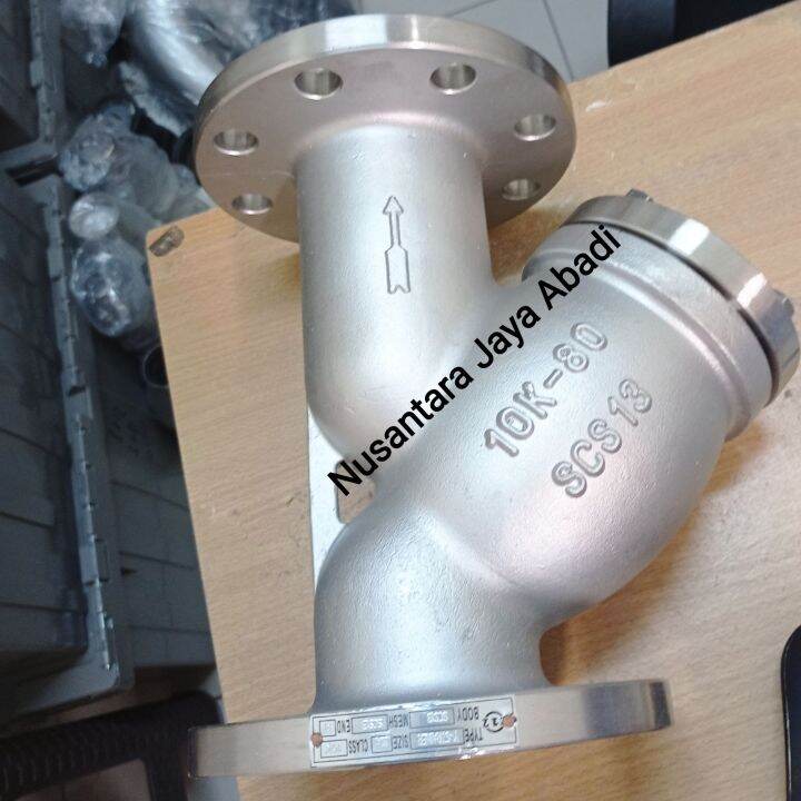 Y Strainer Saringan Stainless Jis K Flange Inchi Dn Scs