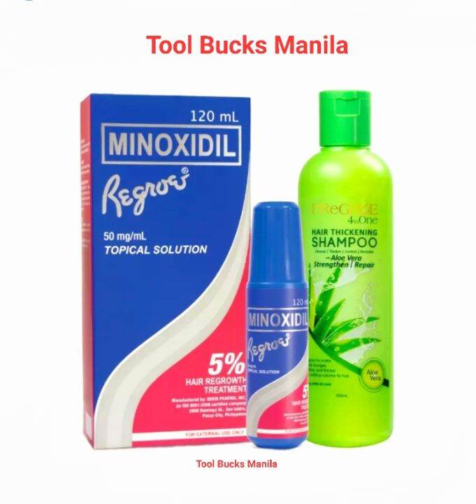 MINOXIDIL Regroe 5% 120ml With Free Pregroe Shampoo 250ml | Lazada PH