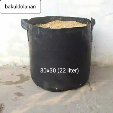 Planter bag ukuran 30x30 (22 liter) pot tanaman buah / bonsai - Hitam