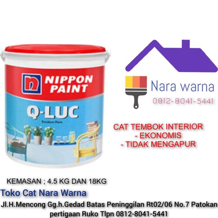 Nippon Paint Qluc Cat Tembok Interior Ekonomis White 1505 18 Kg