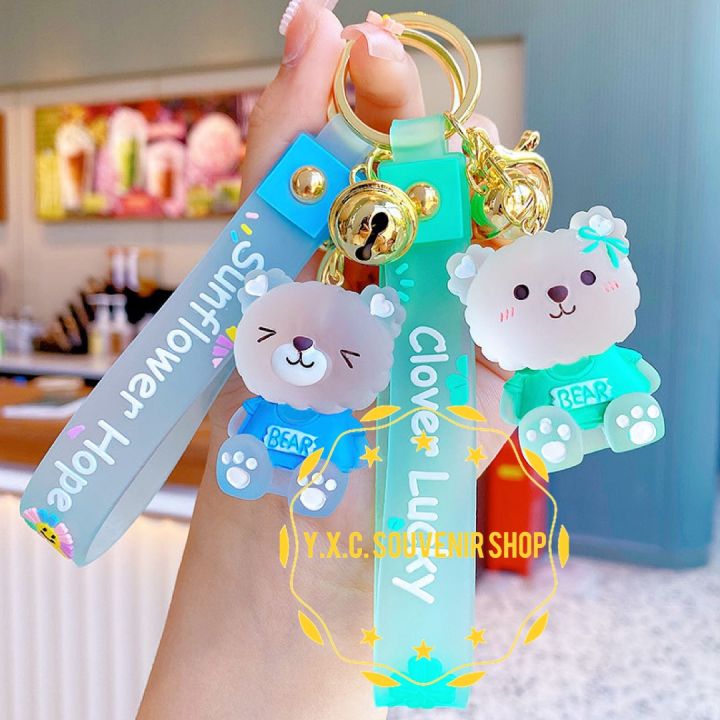 1pc Adorable Bear Keychains: The Perfect Backpack & Bag Charm for Women!