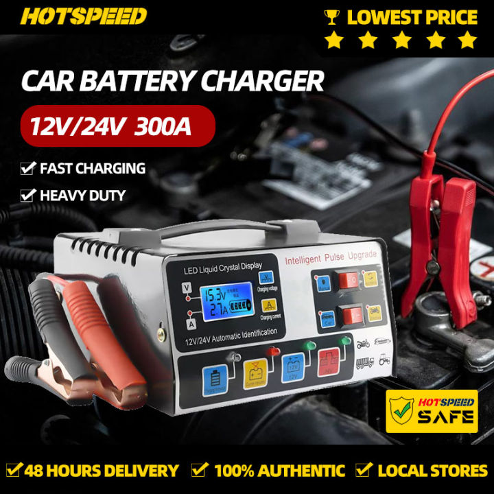 HOTSPEED Car Battery Charger 12V 24V Japan Heavy Duty For Motorcycle ...