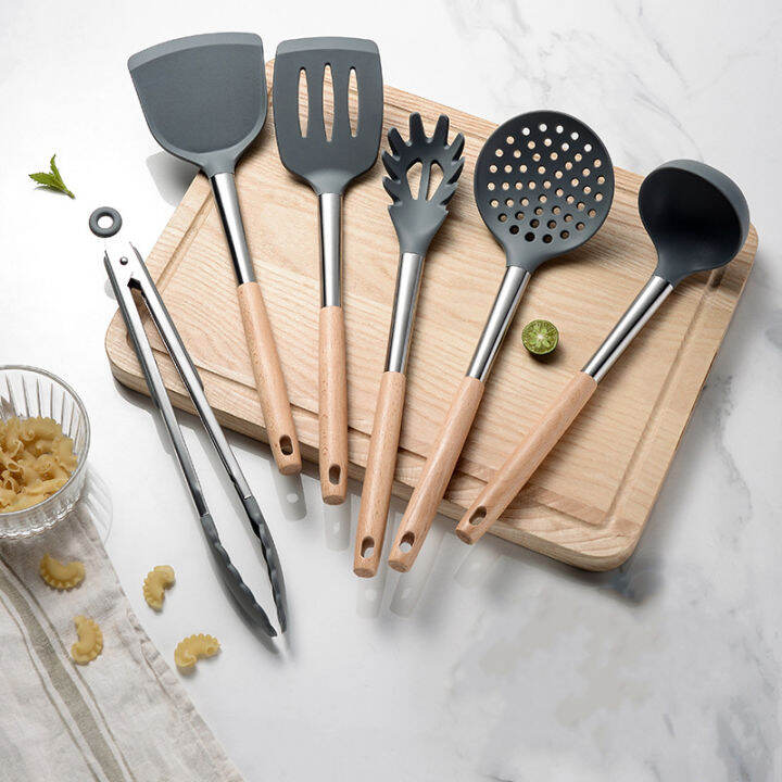 HYM 7 PCS Kitchen Wares and Utensils Cooking Set Kitchen Ware Silicone