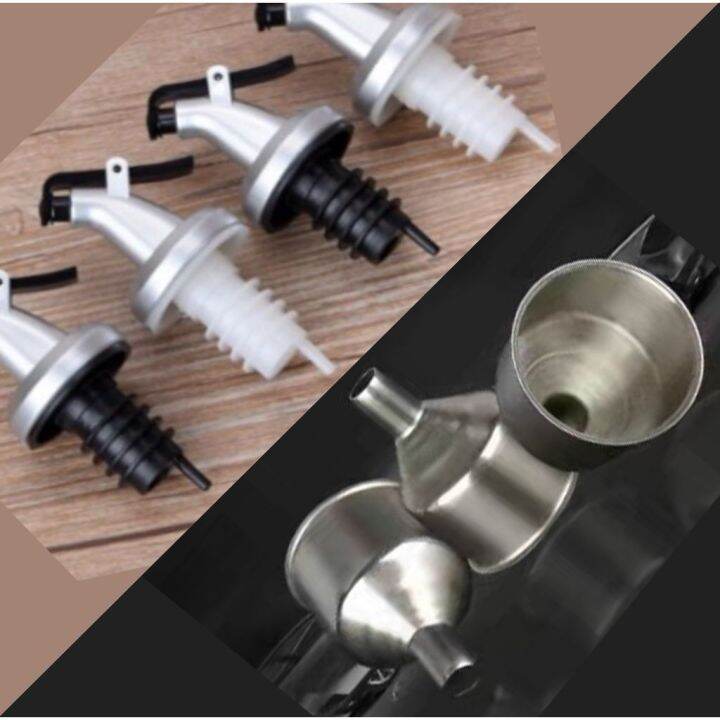 FLIPCAP NOZZLE & MINI FUNNEL EMBUDO for Liquid Bottle Dispensers Oil