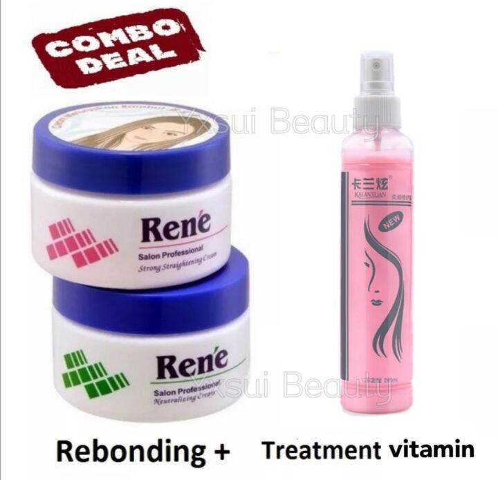 【rene + fa vitamin hair pink】Ubat Rebon Lurus Rambut REBONDING CREAM