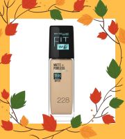 MAYBELLINE โฉมใหม่!!  เมย์เบลลีน ฟิตมี แมท แอนด์ พอร์เลส ฟาวเดชั่น #228 Soft Tan ผลิต 03/2023