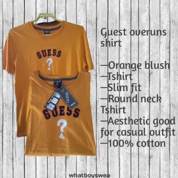 Guess orange outlet shirt