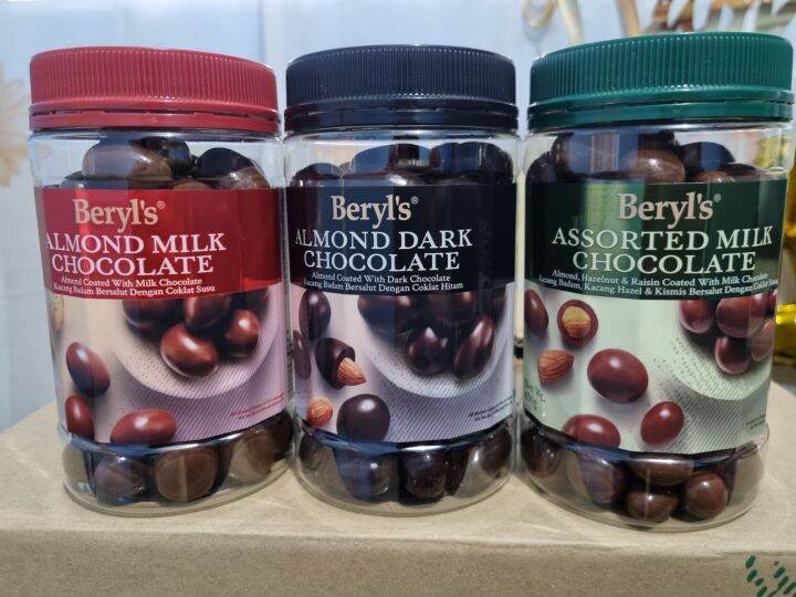 Beryl's Almond Coated Chocolates Jar 450g Assorted Flavours Lazada PH