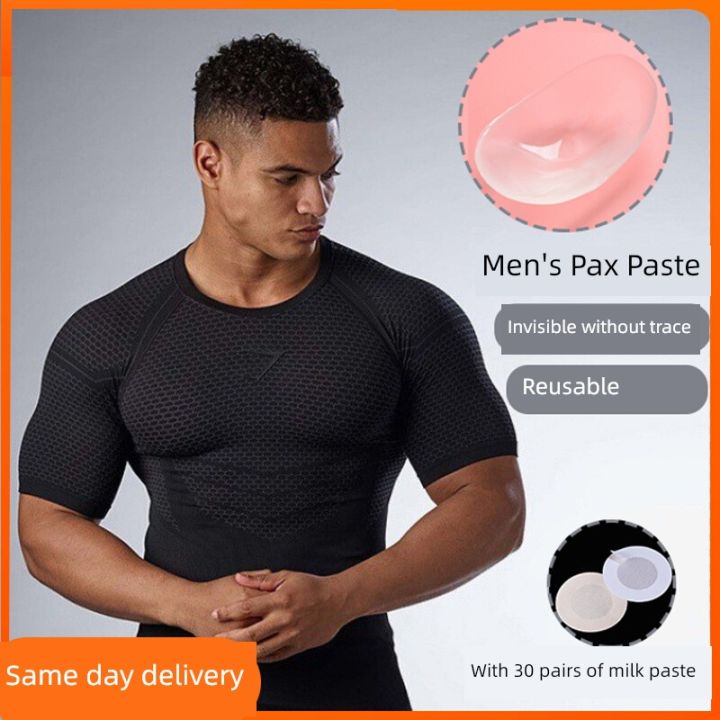  Men Fake Chest Muscle Shoulder Pad Fake Muscle