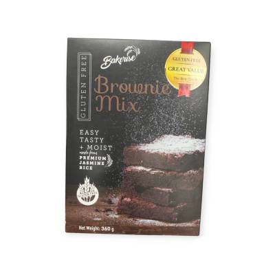 Bakerise Brownie Mix 360 G .แป้งไม่มีกลูเตนสำหรับทำบราวนี่ 360กรัม