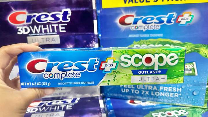 มีขายส่ง-พร้อมส่ง-ยาสีฟันอเมริกา-crest-complete-scope-outlast-ultra-prohealth-advanced-crest-3d-white
