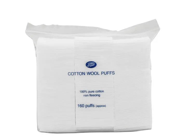 🧻สำลีแผ่น เช็ดหน้า boots 🦠สำลีใหญ่160แผ่น/สำลีก้อน40g./cotton buds300