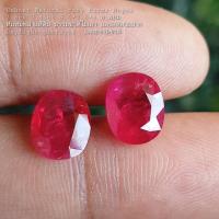 ทับทิมพม่าแท้ ดิบธรรมชาติ 2 เม็ด Unheat Natural ruby Burma Mogok 2pcs 5.45ct