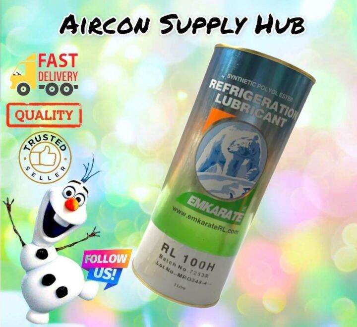 Emkarate Oil 100H 1liter 134a Car aircon parts quality oil Lazada PH