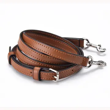 Genuine Leather Shoulder Strap With Silver And Gold Buckle For Bag