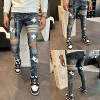 ใหม่ล่าสุดกางเกงยีนส์ฟอกคาดแถบหนัง Holdem Denim styleใหม่ล่าสุด Denim style กางเกงยีนส์ฟอกคาดแถบลายดาวกระจาย ⭐️ลายไม้กางเขน✝️ลายสายฟ้าตัวใหม่สุดพร้อมเข็มขัดผ้าหรือเชือกตรงรุ่น